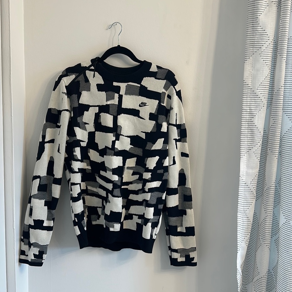 Nike Black & White Sportswear Tech Pack Sweater